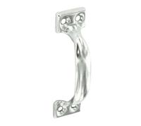 Securit Face Fix Zinc Plated Pull Handles Pack of 2 in Silver Securit Silver