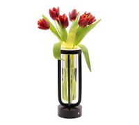 SECURIT - Florence Vase Shape LED Lamp - Dimmable Lighting - Wireless - USB Rechargeable Magnetic - Indoor/Outdoor - for Bar, Cafe, Restaurant, Hotel - 26 x 9 x 9 cm - Black