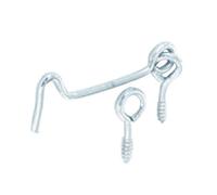 Securit Gate Zinc Plated Hooks And Eyes (Pack Of 2) Silver (One Size)