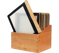 Securit H759 Wood Spine American Style A4 Menu Cover and Storage Box, Black