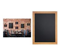 Securit Lacquered Universal Chalk Board, Hard Wood, Teak, 60 x 80 cm | Wall-mountable design for menus and daily specials; easy to wipe clean using a damp cloth or dedicated board cleaner.