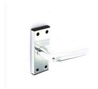 Securit Latch Door Handles Silver (10Cm)