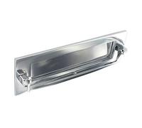 Securit Letter Plate with Postal Knocker in Polished Chrome