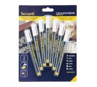 Securit Liquid Chalk Marker 1-2mm Nib White (Pack of 7) BL-SMA100-V7-WT