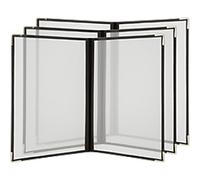 Securit Menu Holder Freestanding Rectangular 23.7 (W) x 1.5 (D) x 32 (H) cm Transparent Pack of 3