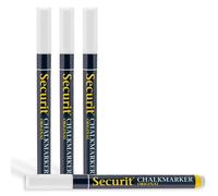 Securit Liquid Chalk Pens 2mm White Pack of 4
