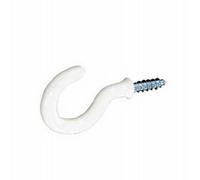 Securit Plastic Cup Hooks (Pack Of 3) White (50mm)