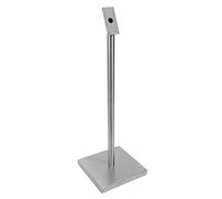 Securit Post + Base set for information displays-Stainless steel-125x40cm, Stainless-Steel, 125 x 60 x 16.5 cm
