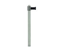 Securit Retractable barrier pole (ex ase) - Black nylon tape (210cm)
