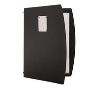Securit Rio Premium A4 Wine Menu Holder with 4 Pages - Elegant Sleek Design for Restaurants, Bars, and Events - Display for Wine Lists and Specials