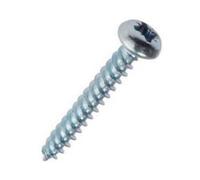 Securit Round Head Zinc Plated Multi-Purpose Screws - 4mm X 40mm - Pack Of 10 - Twinthread Pozi Drive Round Head Woodscrews