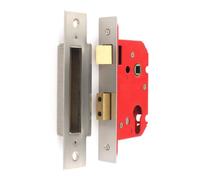Securit S1853 Euro sashlock NP 75mm, Red