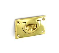 Securit S2652 Brass Flush Drop Handle 70mm