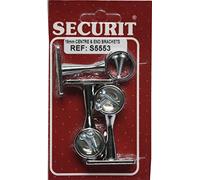 Securit S5553 1 Centre & 2 End Bracket Chrome 19mm