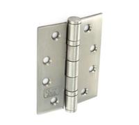 Securit Satin Stainless Steel Ball Bearing Door Hinges - 1 Pair, 100mm - Ce Fir Hinges - Bs En 1935 - Certifire Grade 13