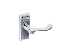 Securit Scroll Chrome Latch Handles (Pack Of 2) Silver (105mm)