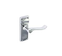 Securit Scroll Chrome Latch Handles (Pair) - 120mm