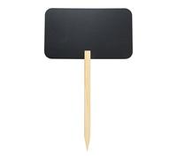 Securit Silhouette Rectangle Chalk Board Sign, 30 x 54cm Double Sided Blackboard Signpost with Chalk Marker - Wooden Chalkboard with Spike for Indoor & Outdoor Use