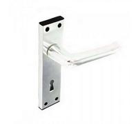Securit Square Lock Handles (1 Pair) Silver/black (One Size)