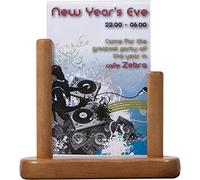 Securit Table Poster Frame-A6, Hard Wood with Lacquered Teak Finish