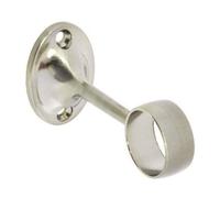 Securit Towel Rail Centre Bracket Brushed Nickel 25mm - Mid Support For Towel Rails & Wardrobe Tubes - Durable Wall Mount Support