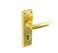 Securit Victorian Lock Handle (Pack Of 2) Br (155mm)
