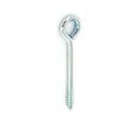 Securit Vine Zinc Plated Screw Eyes (Pack Of 4) Silver (One Size)