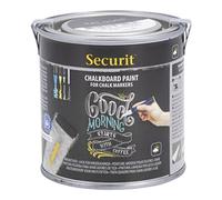Securit Water-Based Black Chalkboard Paint for Creating Blackboard Wall, 250ml - Chalkboard Paint For Use on Walls, Glass, Metal, Plastic or Wood - Great for Kids Bedroom or Nursery - Black
