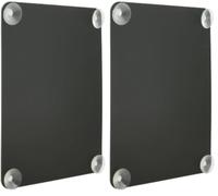 Securit Window Chalk Board with Double-Sided Writing Surface, 27x36cm, Black (PFW-27-36-BL) (Pack of 2)