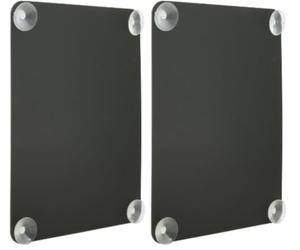 Securit Window Chalk Board with Double-Sided Writing Surface, 27x36cm, Black (PFW-27-36-BL) (Pack of 2)