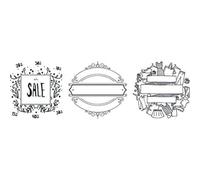 SECURIT Window Stencils, Including chalkmarker-A2-set of 3-Sale Theme, PAPER, White, 59.4 x 42 x 0.5 cm