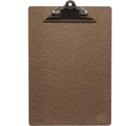 Securit Wooden A4 Menu Clipboard, Brown with Stainless Steel Clip (MC-CBA4-BR)
