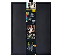 Securit Woody Wood Chalk Board with Chalk Marker, Lacquered Black Finish, 60 x 80 cm