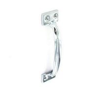 Securit Zinc Plated Door Handle Chrome (200mm)