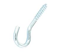 Securit Zinc Plated Screw Hook (Pack Of 2) Silver (80mm)