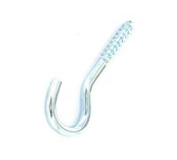 Securit Zinc Plated Screw Hook (Pack Of 3) Silver (60mm)