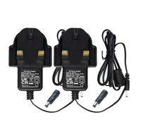 Security-01 2-Pack AC to DC 12V 1.5A Power Adapter Supply, Plug UK 3.5mm x 1.35mm with 5.5mm x 2.1mm connector, for CCTV Security IP Cameras