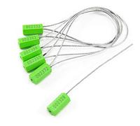 Security Anti-Tamper Pull Tight Cable Seals Numbered Self-Locking Shipping Tag for Container Truck Tanker (50pcsX Green)