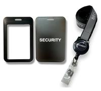 Security Badge Reel with Reflective Lanyard and Enclosed ID Card Holder
