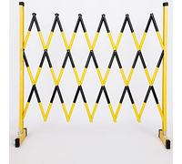 Security Barrier,Expandable Safety Barricade Fence - Folding Barrier Gate for Crowd Control, Warning Guardrail to Block Areas - Ideal for Airports & Subways, Yellow, 1.2x2.5m