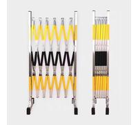 Security Barrier,Industrial Expandable Metal Barricade - Outdoor Retractable Traffic Fence, Flexible Crowd Control Barriers, Mobile Safety Gate for Elevators & Roads (Yellow, 1.2x1.5m/3.9x4