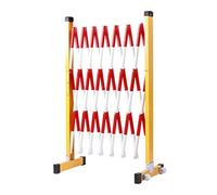 Security Barrier,Telescopic Traffic Fence, Portable Foldable Isolation Railing, Safety Warning Guardrail for Driveways, Schools, Hospitals, Warehouses - Red & White, 22.9ft (L700cm)