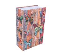 Security Box, Dictionary Special Book-shaped Safe Box, Stash Secret Book Safe Security Locker with Key, Portable Cash Jewelry Storage Box Case Lockable Book for Traveling(Butterfly)