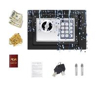Security Box, Money Safe, 4.6L Electronic Digital Safe, Cabinet Security Safe for Home Hotel Office Jewelry Document, 23 X 17 X 17 CM, Black