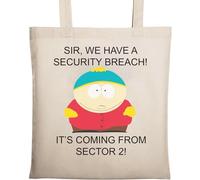 Security Breach Sector 2 Natural Ecological Cotton Tote Bag Beige