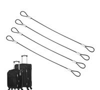 Security Cable,4Pcs Cable Lock,Security Chain 2MM Stainless Steel Wire,Steel Cable Flexible,Stainless Steel Cable Ties for Lock Bicycles/Luggage/Stage Lights/Outdoor Doors/Photo Frames(Black)
