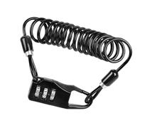 Security Cable Lock Zinc Alloy Steel 3-Digital Combination Black Bike
