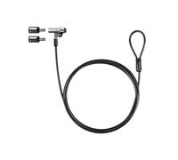 Security Cable - Nano Type Cable 1.5 Meters, Includes Key, Dark Grey Design, Ideal for Protecting Laptops in Public Environments.