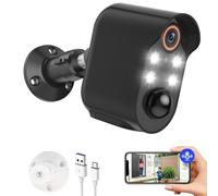 Security Camera, 1080p Wireless Security Camera, Battery Operated Security Cameras, Wifi Outdoor Camera with Motion Sensor, Outdoor Surveillance Camera for Home, Yard & Garage(Black#)