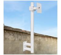 Security Camera Bracket for PTZ Dome, Wall Mounted Galvanized Steel Pipe Surveillance Camera Pole, 0.5m Tall